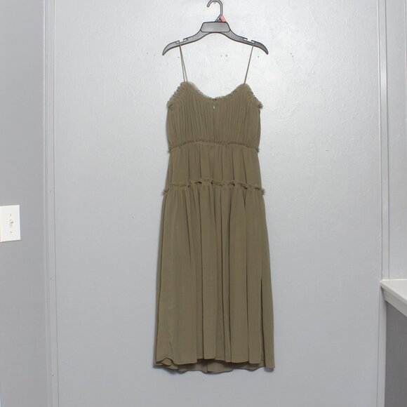 Banana republic olive ruched green midi dress - Picture 2 of 7